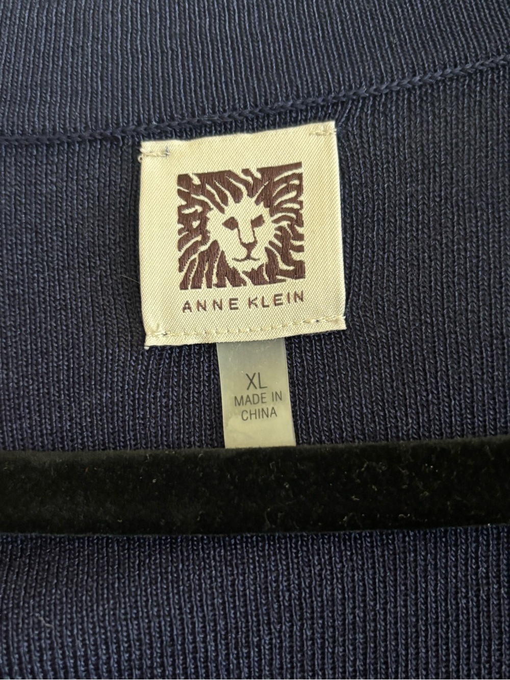 Anne Klein Navy Open Front Cardigan XL Workwear Office Classic Chic - Picture 3 of 4